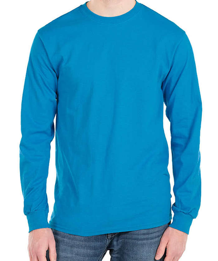 Gildan Custom Long Sleeve Shirts - No Minimum - Custom One Online Sport Grey / S