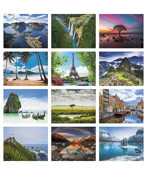 Glorious Getaways Wall Calendar