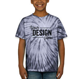 Dyenomite Youth 100% Cotton Tonal Tie-Dye T-shirt - Color: Silver