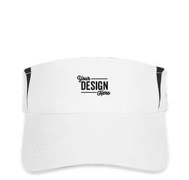 Sport-Tek Colorblock Performance Visor - Color: White / Black