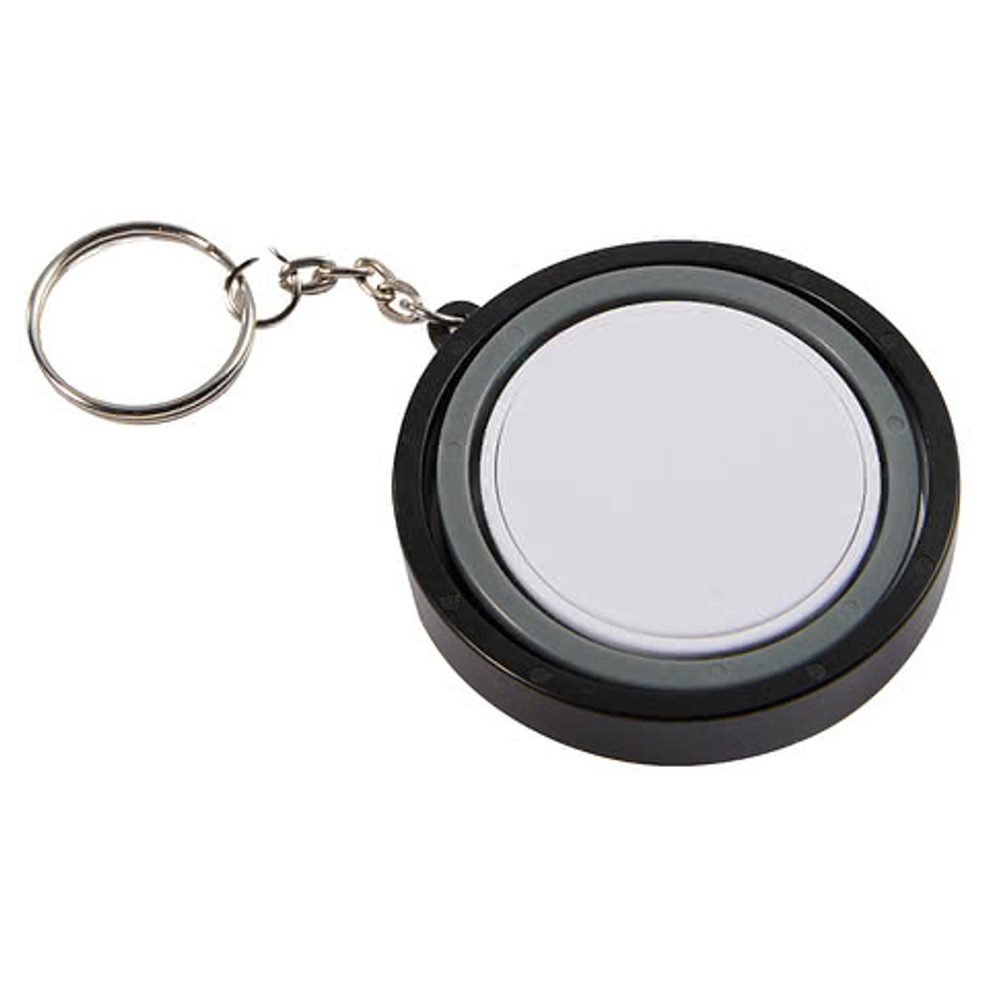 Full Color Gyroscope Recycled Fidget Keychain in White