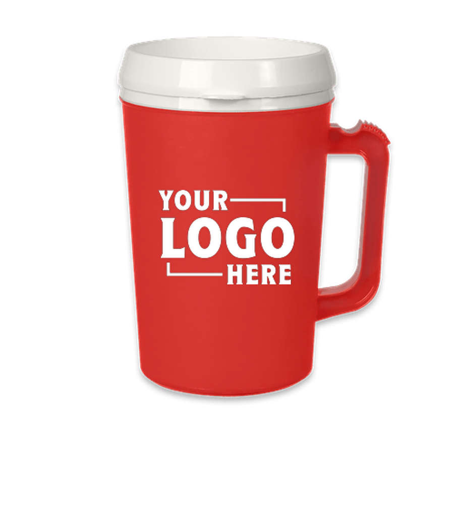 34 oz. Thermo Insulated Plastic Mug in RED