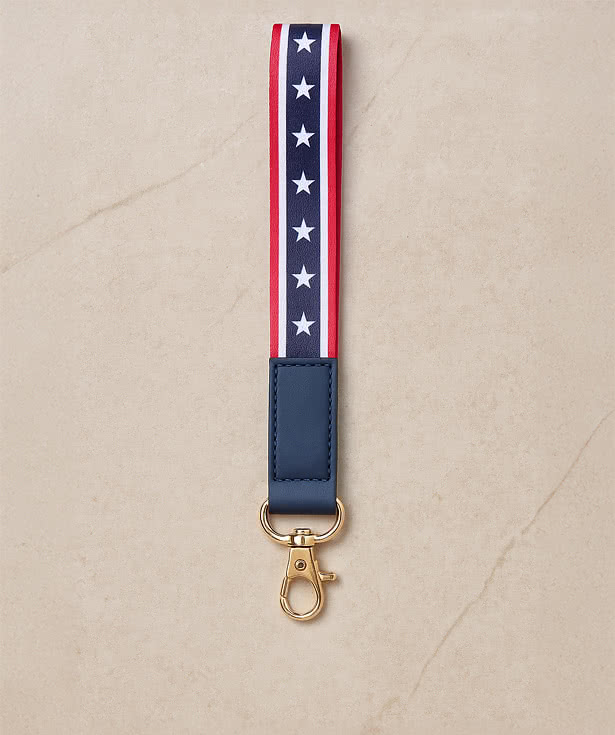Debossed Patriot Wrist Strap Keychain