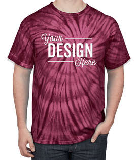 Dyenomite 100% Cotton Tonal Tie-Dye T-shirt - Color: Maroon