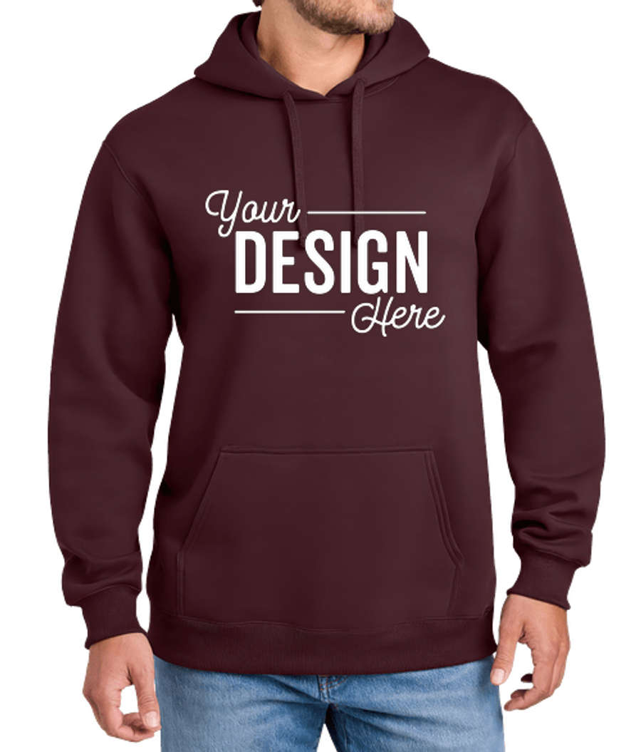 Port & Company Foundation Heavyweight Pullover Hoodie in Athletic Maroon