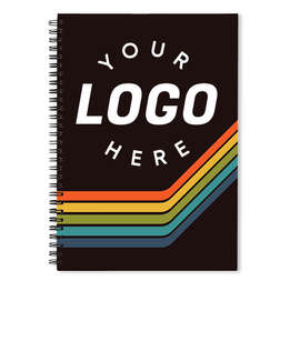 Retro Stripe JournalBooks ® Spiral Notebook - Color: Dark