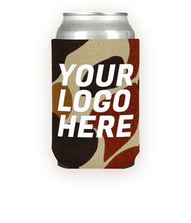 Foldable Neoprene Can Cooler - Color: Fall Camo