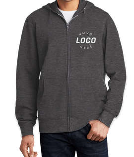 District V.I.T. Zip Hoodie - Embroidered - Color: Heathered Charcoal