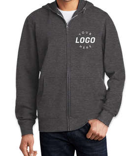 District V.I.T. Zip Hoodie - Screen Printed - Color: Heathered Charcoal