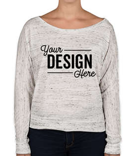 Bella + Canvas Women's Flowy Long Sleeve Off Shoulder T-shirt