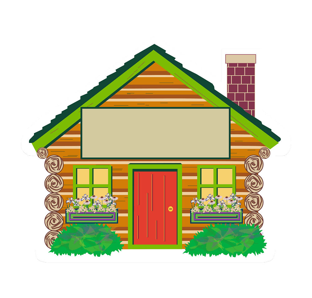 Full Color Re-Stick-It 2.125 in. x 2.5 in. House Shaped Reusable Decal-default