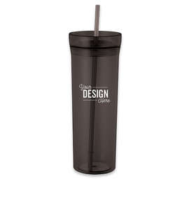22 oz. Sauron Tumbler with Straw - Color: Transparent Black