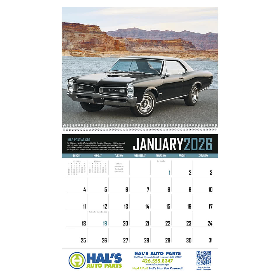 Muscle Cars Calendar