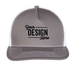 Outdoor Cap Five-Panel Snapback Trucker Hat - Color: Charcoal / White