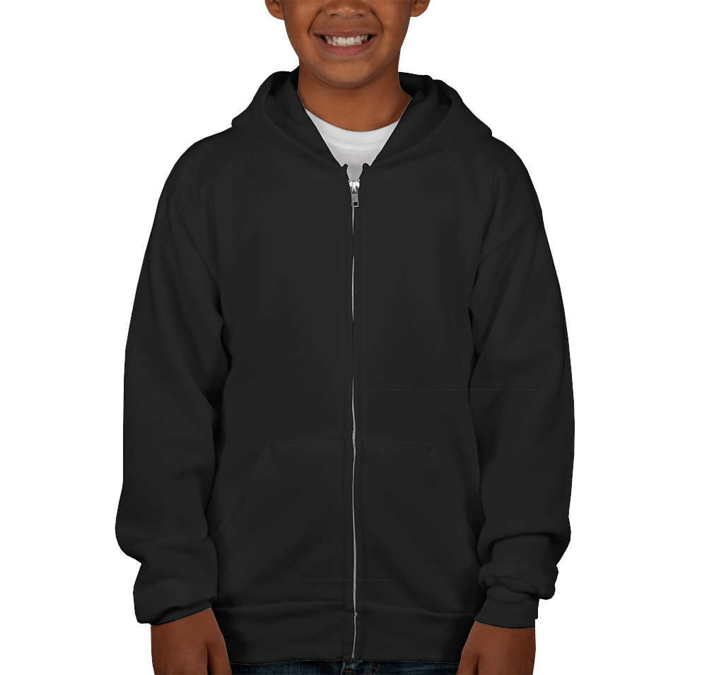 Hanes Youth EcoSmart 50/50 Zip Hoodie-default