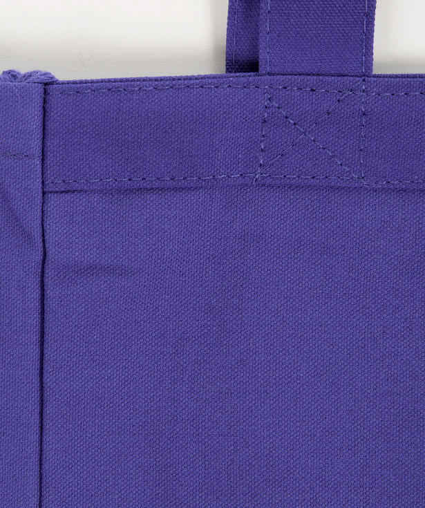 Embroidered Medium Gusseted Midweight 100% Cotton Canvas Tote Bag