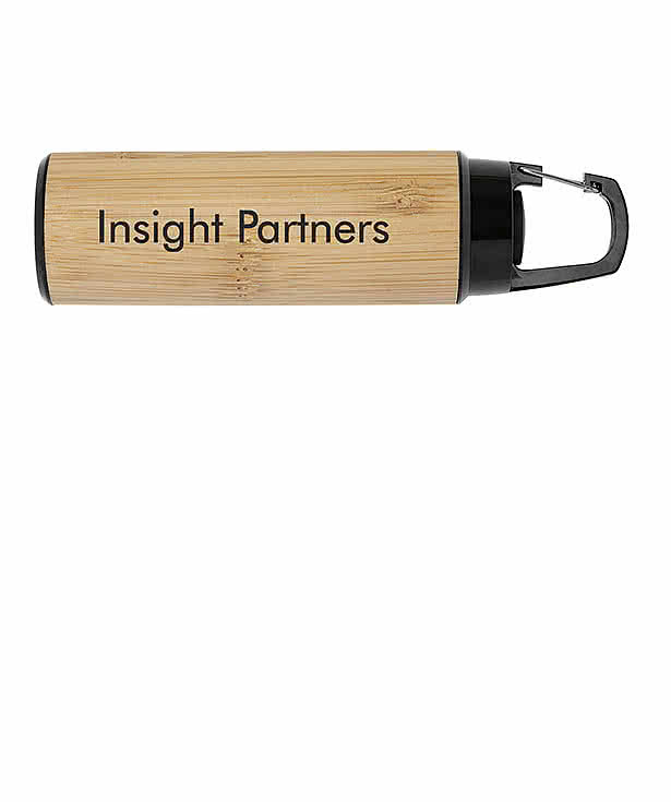 Laser Engraved Bamboo Flashlight with Carabiner