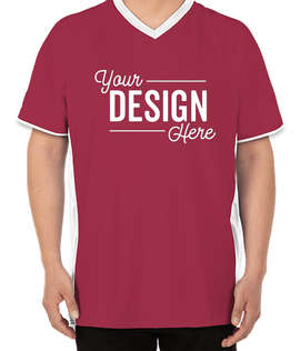 Augusta Cutter+ UPF 50 V-Neck Jersey - Color: Maroon / White