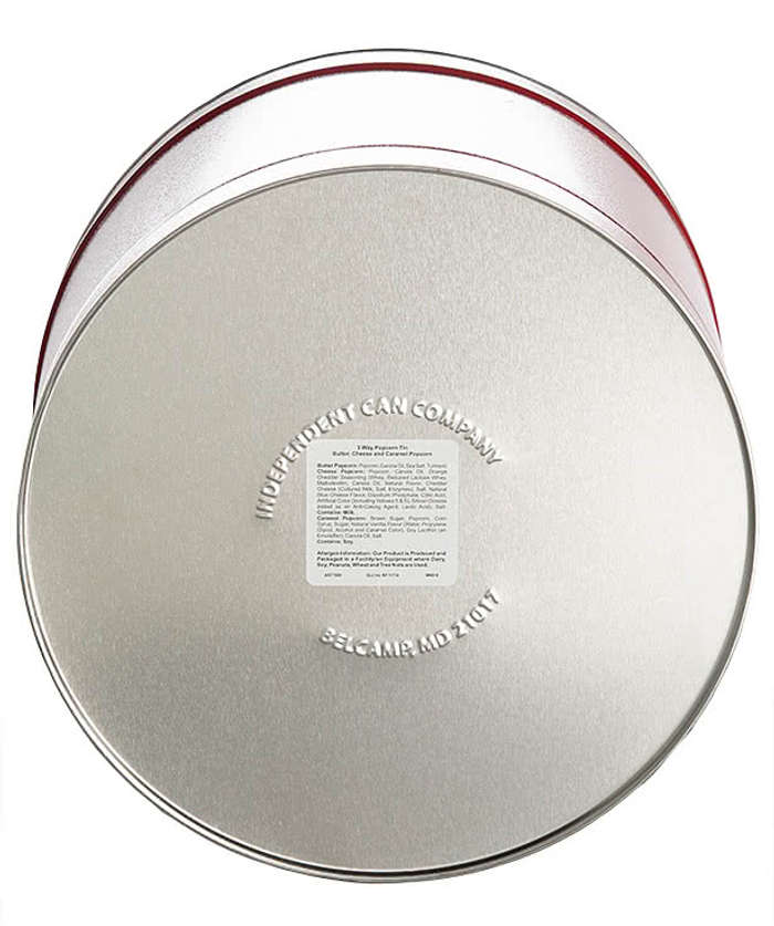 Full Color 2 Gallon 3-Way Popcorn Tin