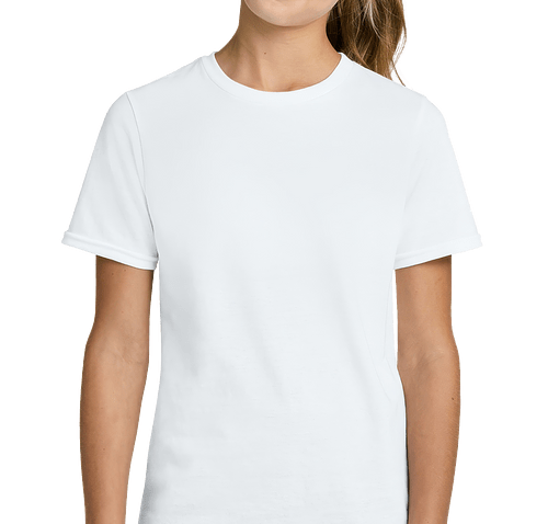 Port & Company Youth Easy Cotton T-shirt in White