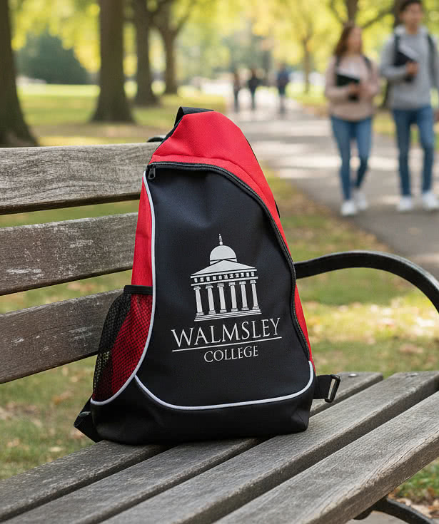 Natural Curve Non-Woven/Polyester Sling Backpack