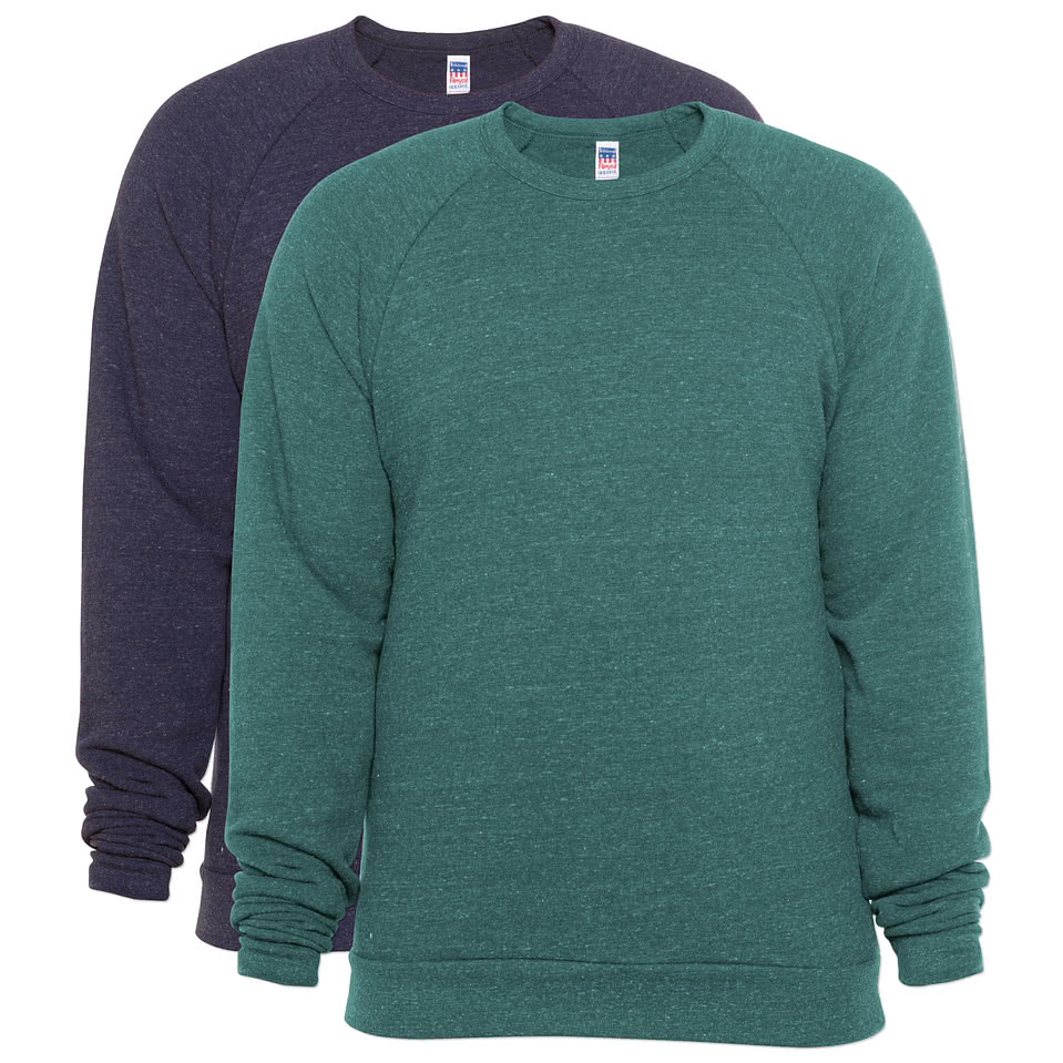 Royal Apparel USA-Made Tri-Blend Crewneck Sweatshirt