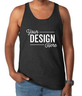 Bella + Canvas Tri-Blend Tank - Color: Charcoal Black Tri-Blend