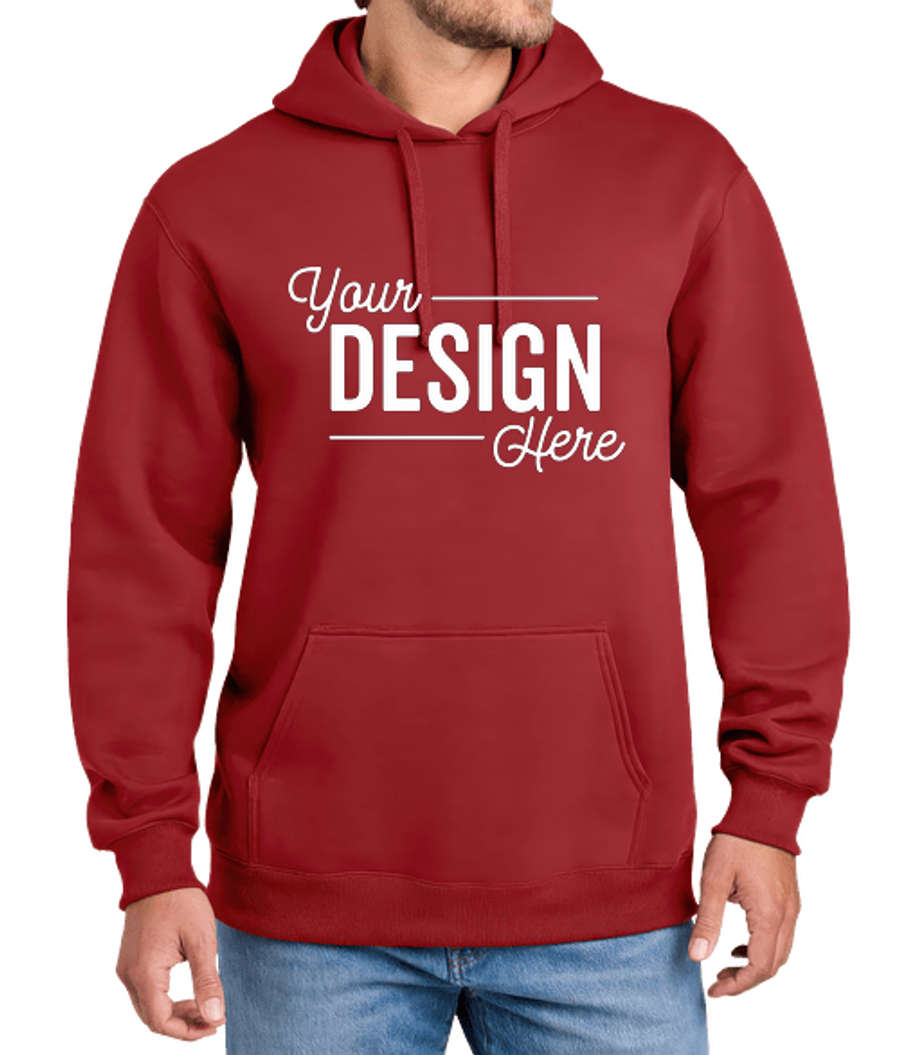 Port & Company Foundation Heavyweight Pullover Hoodie in Rich Red