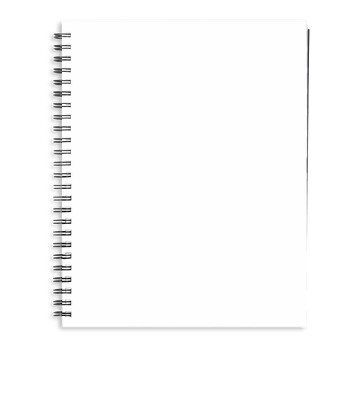 Corner Logo JournalBooks ®  Spiral Planner in White