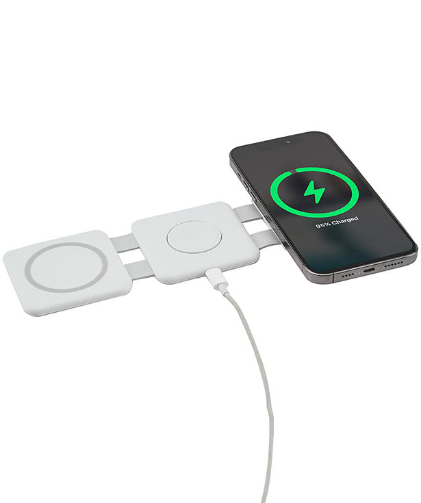 3-in-1 Power Fold 15W MagClick Portable Wireless Charging Pad
