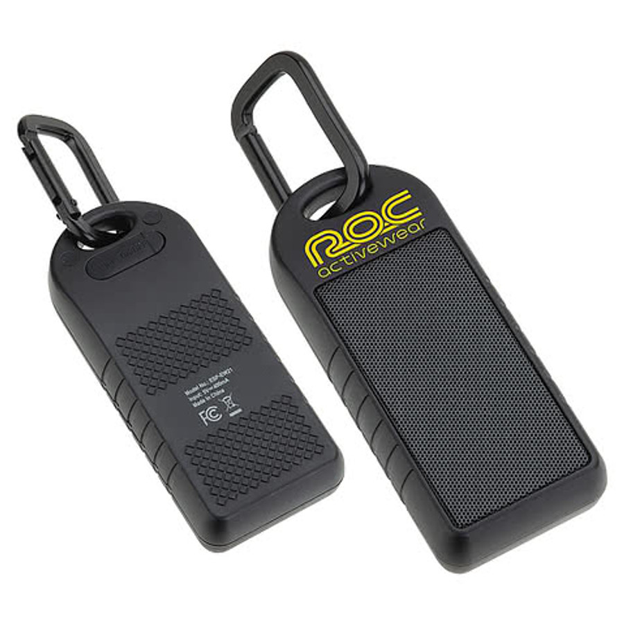 Explorer Water Resistant Speaker with Carabiner in Black