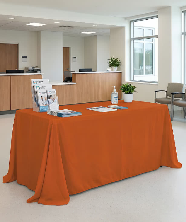 Full Color 4' Open-Back Throw Tablecloth