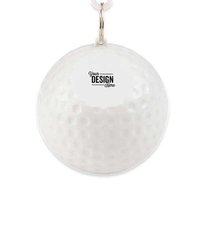 Golf Fanatic Poncho Ball Keychain - White