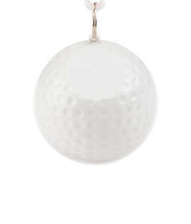 Golf Fanatic Poncho Ball Keychain - Color: White