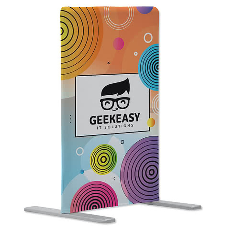Full Color EuroFit Mini Tabletop Banner in Red