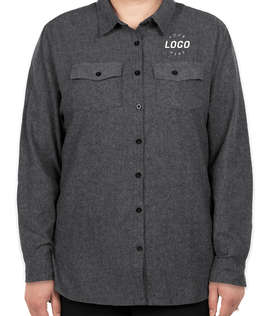 Burnside Women's Solid Flannel Long Sleeve Shirt