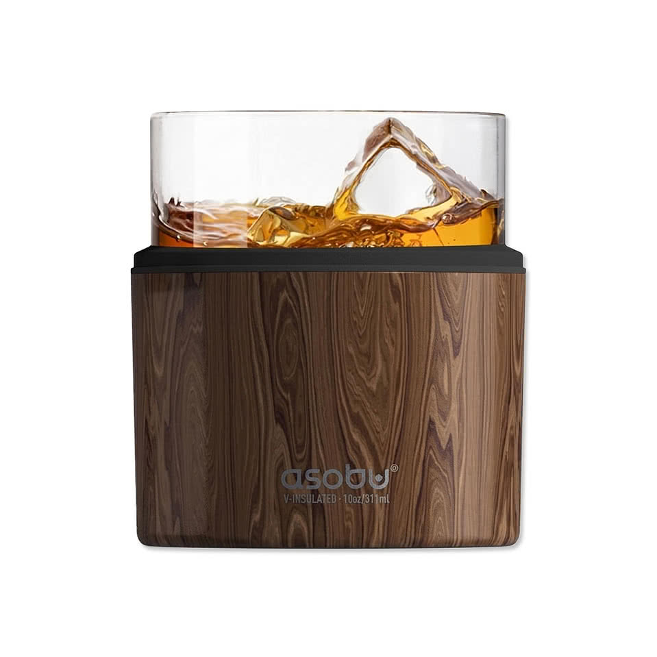 Asobu Laser Engraved 10 oz. On the Rocks Old Fashioned Insulated Cooler Glass
