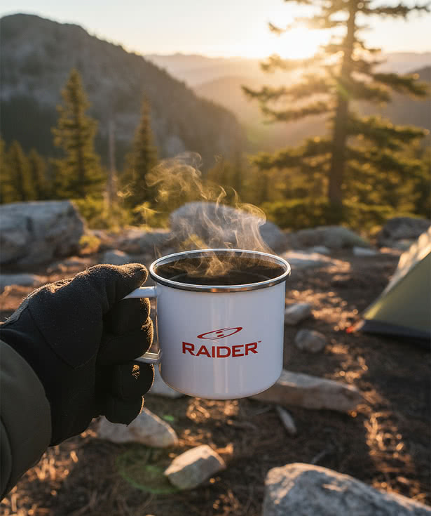 16.9 oz Iron & Stainless Steel Log Cabin Mug
