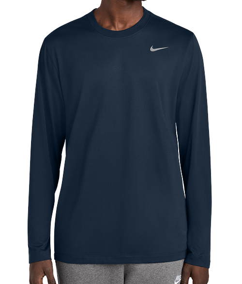 Nike Team rLegend Long Sleeve Performance Shirt in College Navy