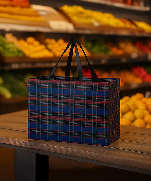 Soho Tartan Laminated Non-Woven Shopper Tote Bag