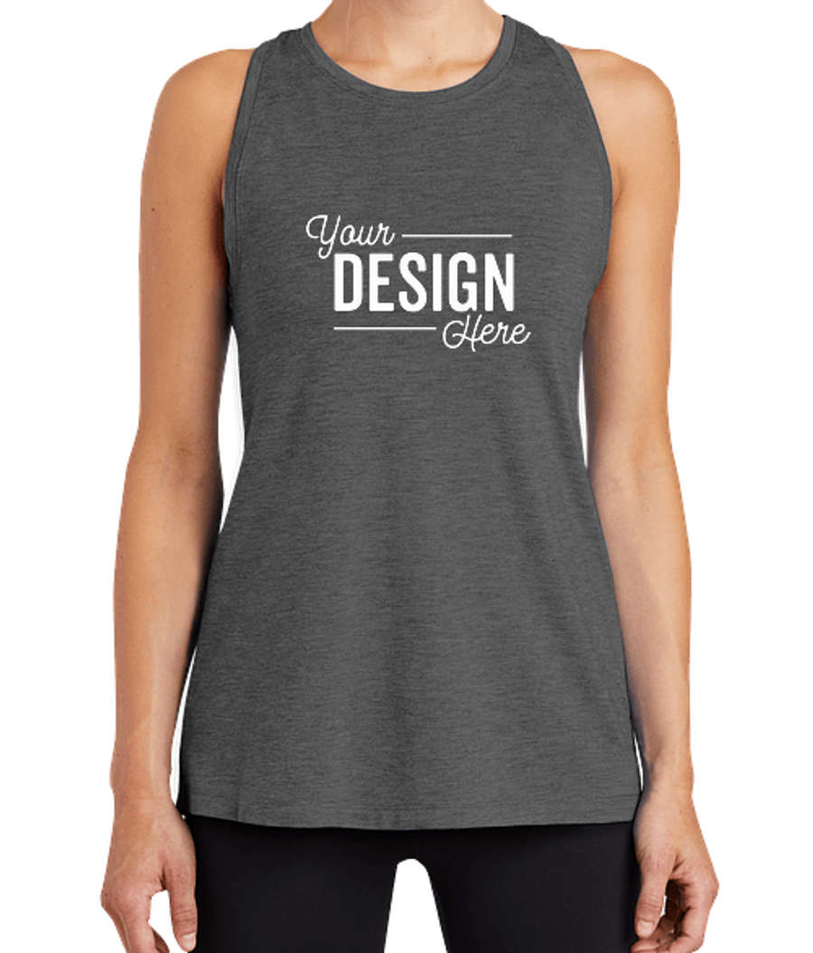 Sport-Tek Women's Tri-Blend Performance Tank in Dark Grey Heather