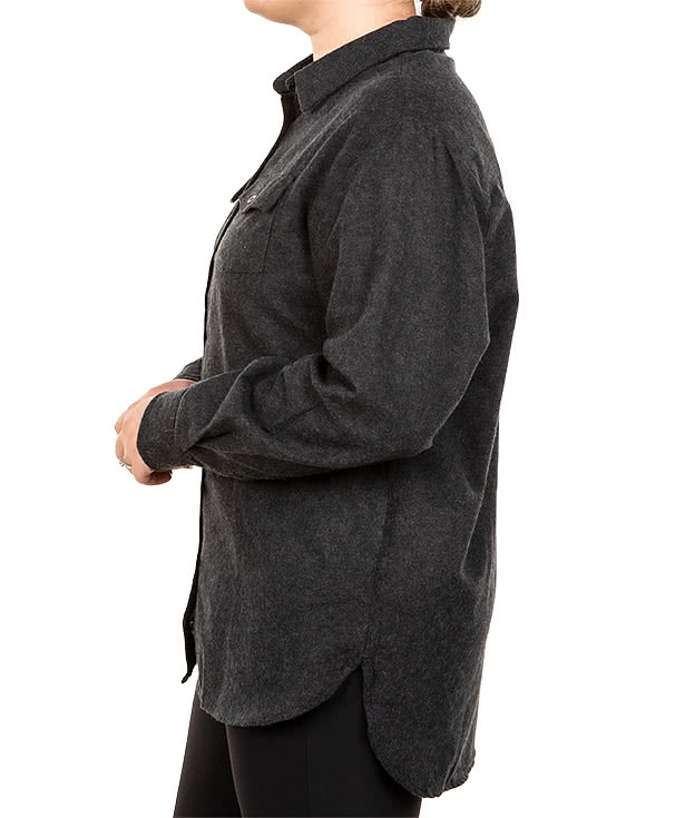 Burnside Women's Solid Flannel Long Sleeve Shirt