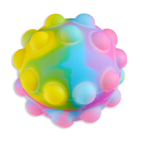 Tie Dye Push Pop Stress Ball in Rainbow