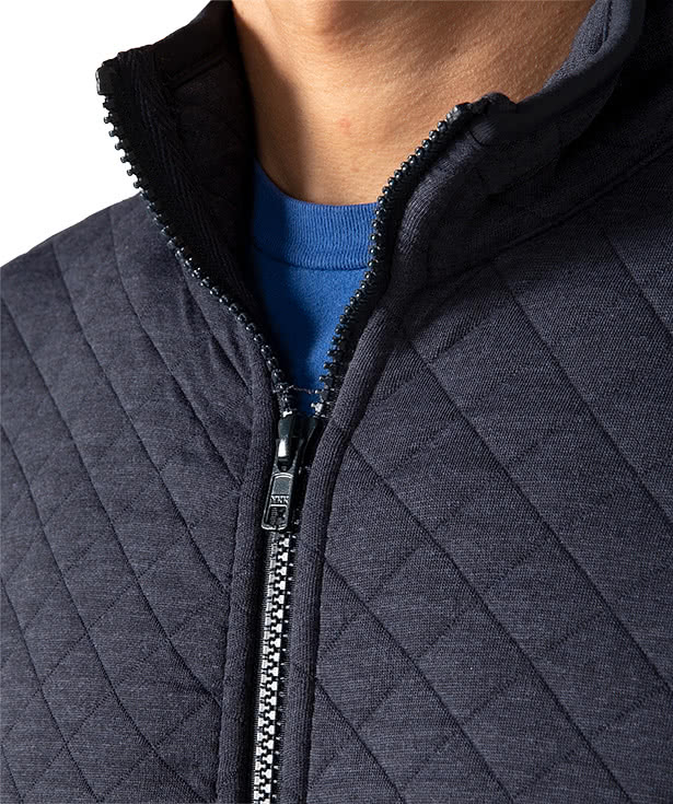 Marine Layer Corbet Quilted Jacket - Faux Leather Patch