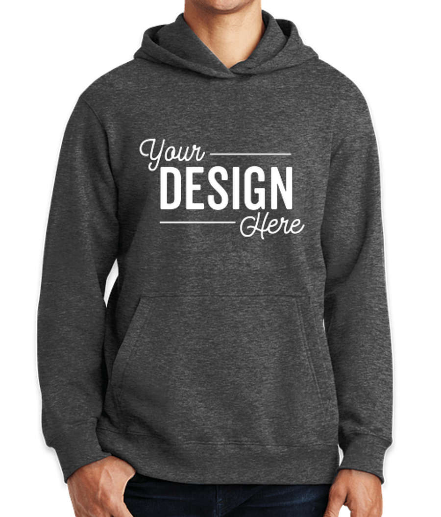 Port & Company Fan Favorite Pullover Hoodie in Dark Heather Grey