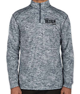 Badger Heather Quarter Zip Performance Shirt - Color: Navy