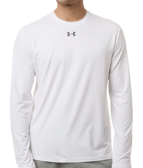 Under Armour Team Vanish Long Sleeve Performance Shirt in White /  Pitch Grey