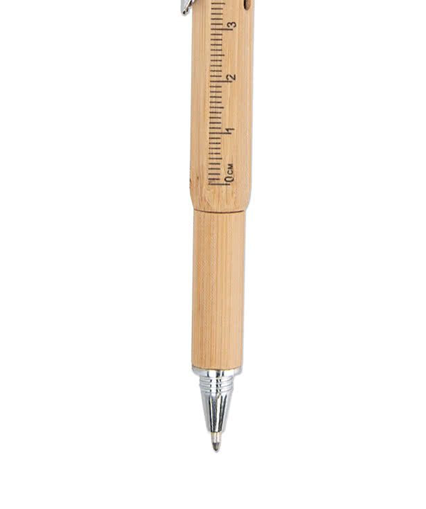 Bamboo Multi-Function Tool Ballpoint Pen (black ink)