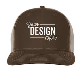 Richardson Twill Back Snapback Hat - Color: Brown / Khaki