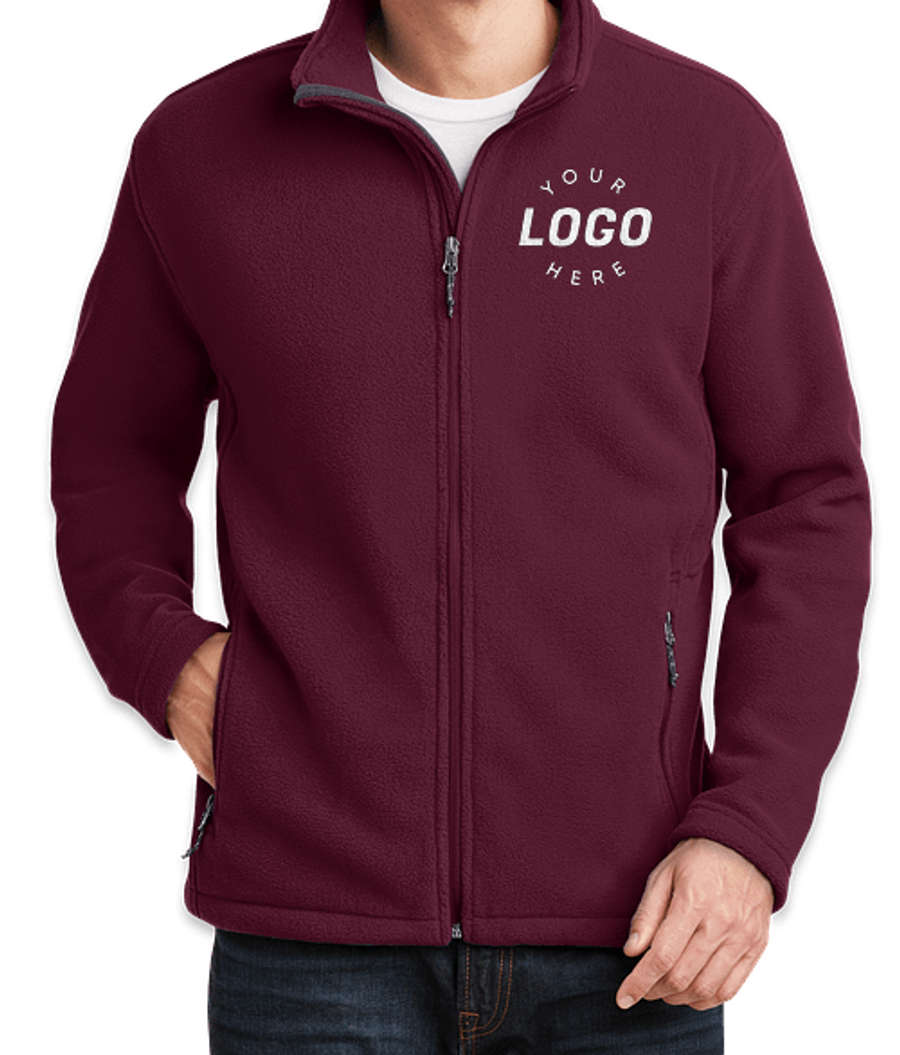 Port Authority Value Fleece Jacket - Embroidered in Maroon